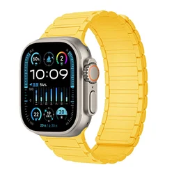 Magnetic Loop Silicone Strap - Series 11 - 10 46MM (Sunny yellow)