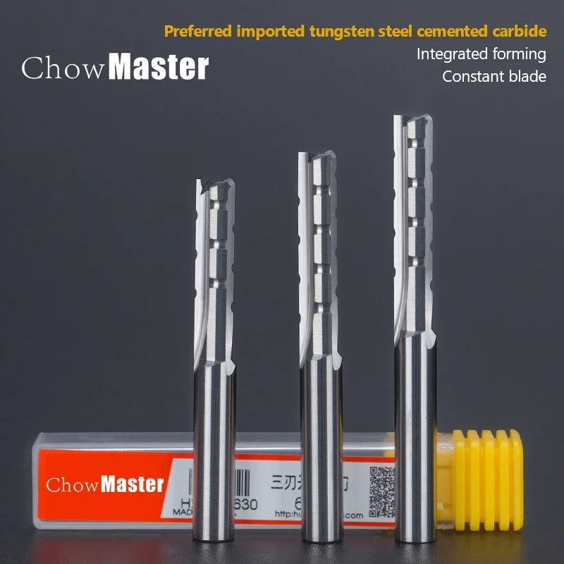 Router Bit Slot Milling Cutter 3 Flutes Cutting Straight Router Bit Woodworking Carving CNC Trimming Slot Bits Milling Cutter For Wood Bottom Cleaning End Mill