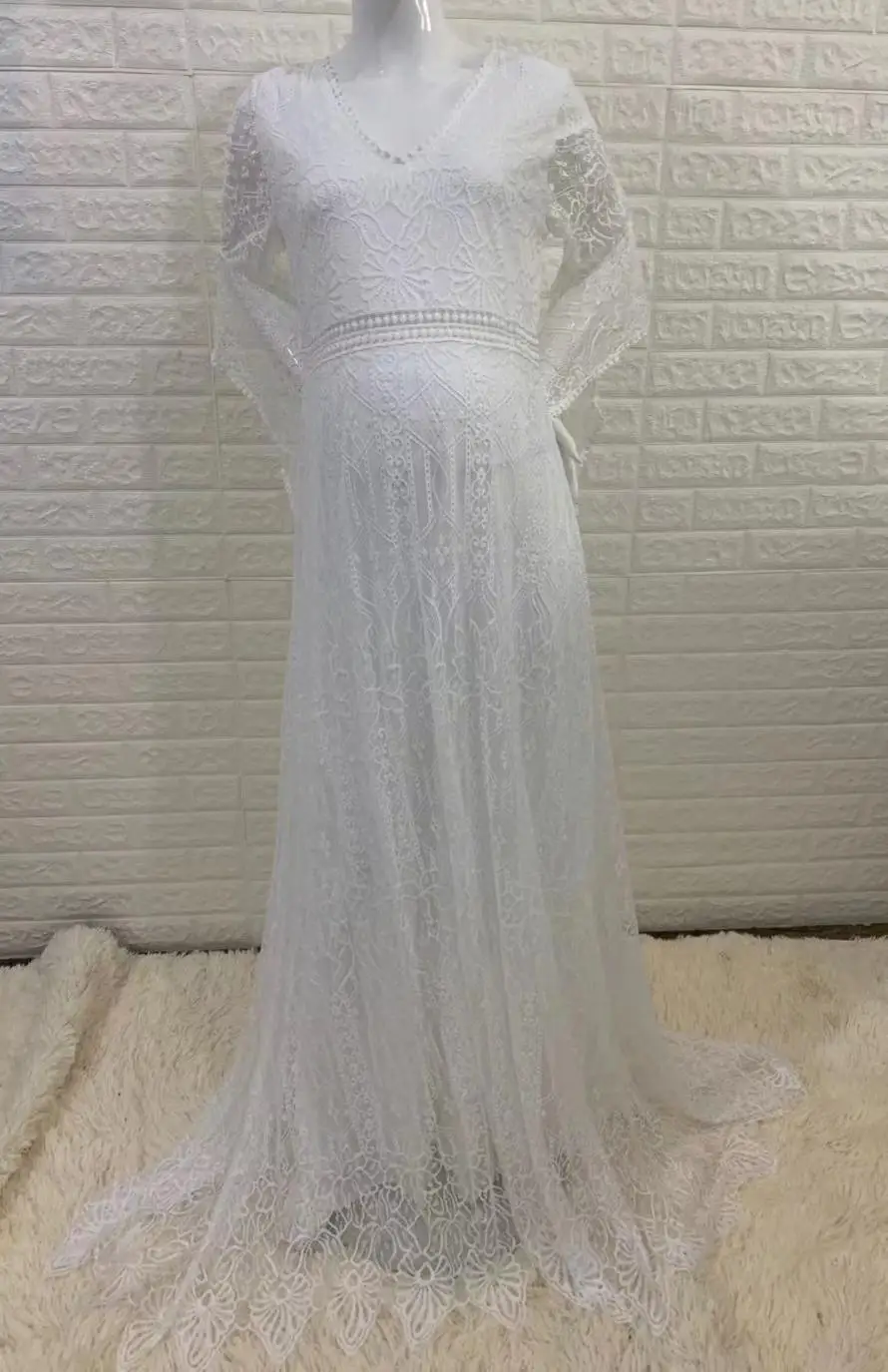 فساتين أنيقة للنساء الحوامل فستان حمل أبيض للحوامل...