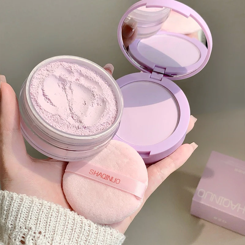 Description Picture 5 of itemMatte Full Coverage Pressed Powder Loose Powder with Puff 24H Long Lasting Waterproof Oil Control Natural Setting Powder Makeup