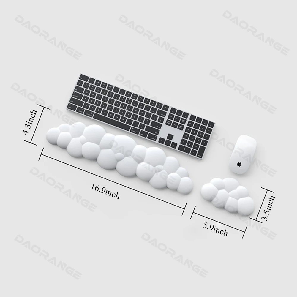 Alfombrilla de goma antideslizante para reposamuñecas de teclado suave, alfombrilla ergonómica para ratón de oficina, accesorios de soporte para muñeca