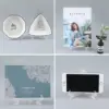 12/1Pcs Clear Plastic Easels Table Top Folding Acrylic Holder Dish Plate Bowl Racks Photos Frame Stand Storage Home Decorations 6