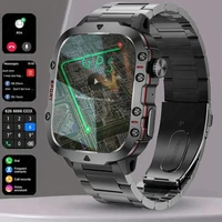 For Xiaomi Rugged Military Smart Watch Men Sports Ftiness GPS Watches IP68 Waterproof 1.96'' AI Voice Bluetooth Call Smartwatch 1