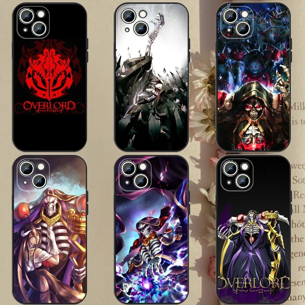 

O-Overlords Anime Phone Case Phone Case For Apple iPhone 15,14,13,12,11,XS,XR,X,8,7,Pro,Max,Plus,mini Silicone Black Cover