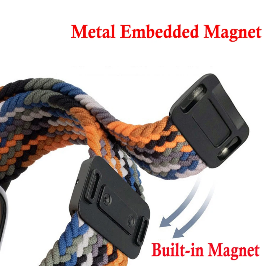 Magnetic Buckle Case with Nylon Braided Strap - Sport Bracelet and Protective Cover Combo
