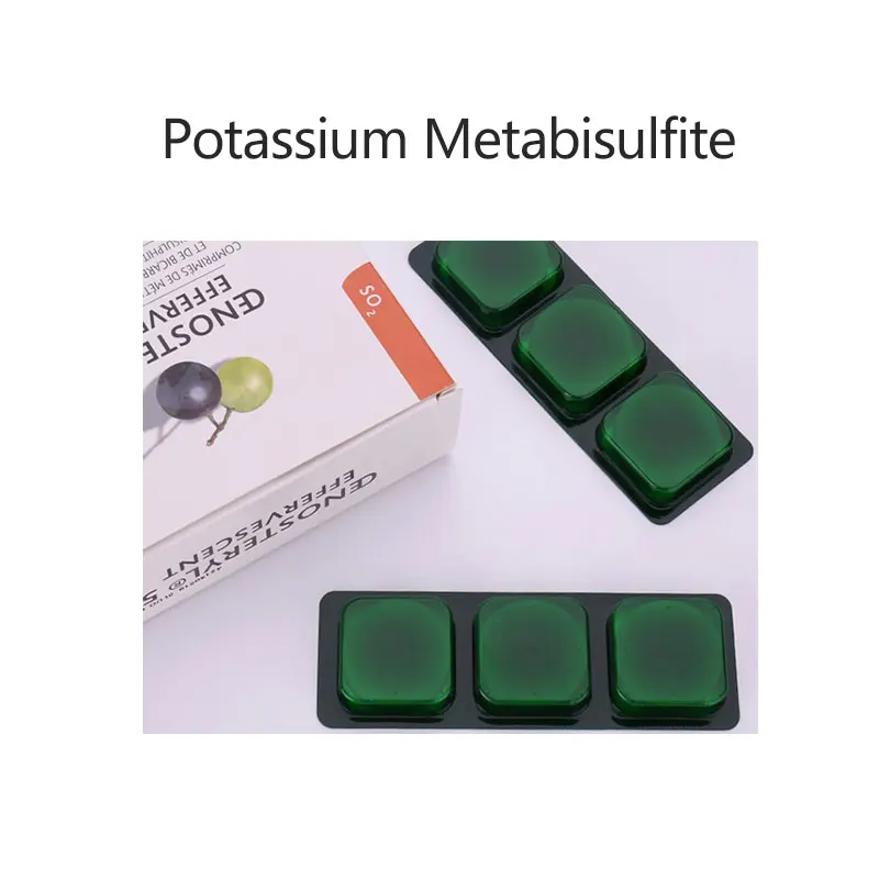 SO2 Potassium Metabisulfite Wine Making Sterilization Tablet Grape Crushing Disinfection Pill Alcohol Preservative for Home Brew