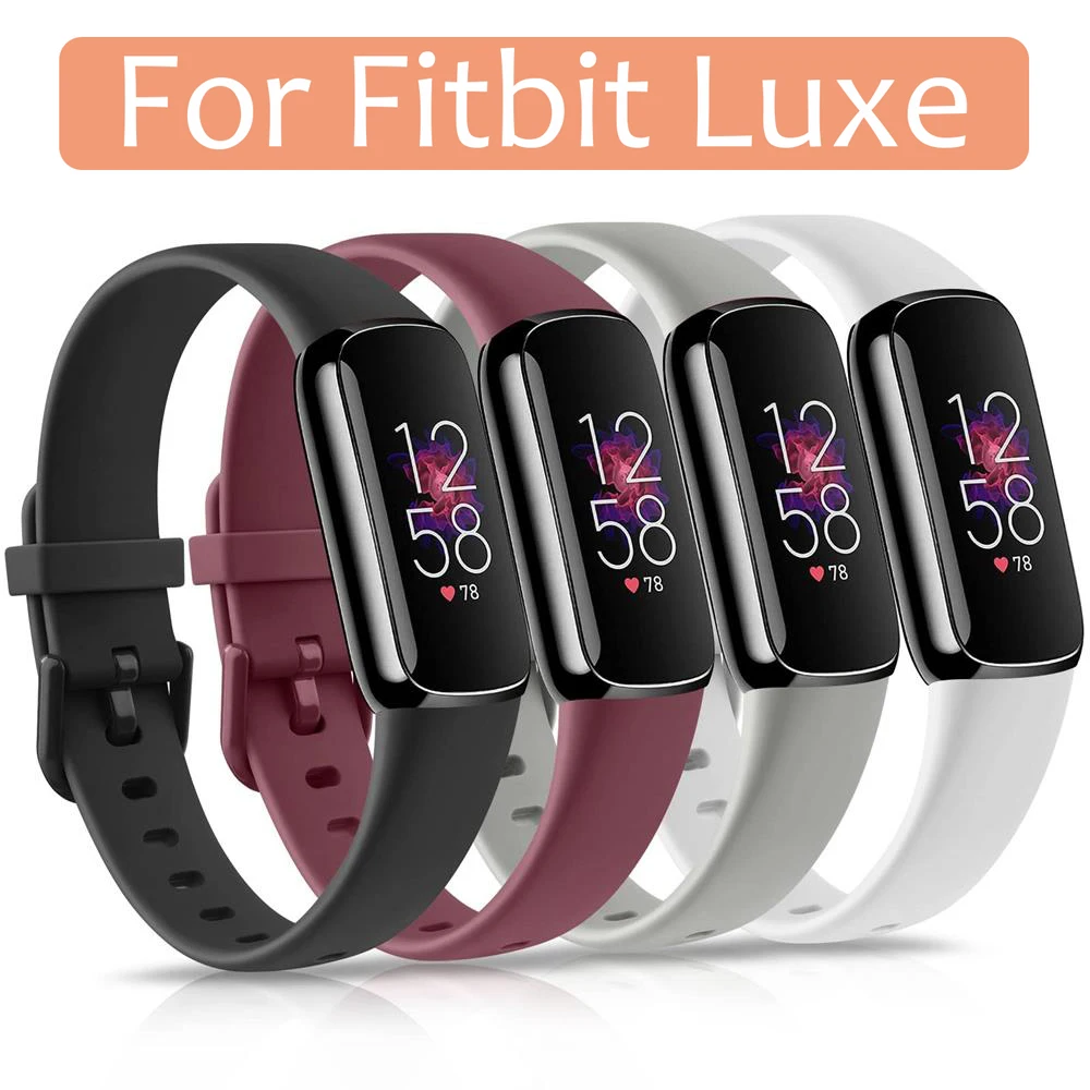 SiliconeSportBandForFitbitLuxeStrapSoftSmartWatchWristband