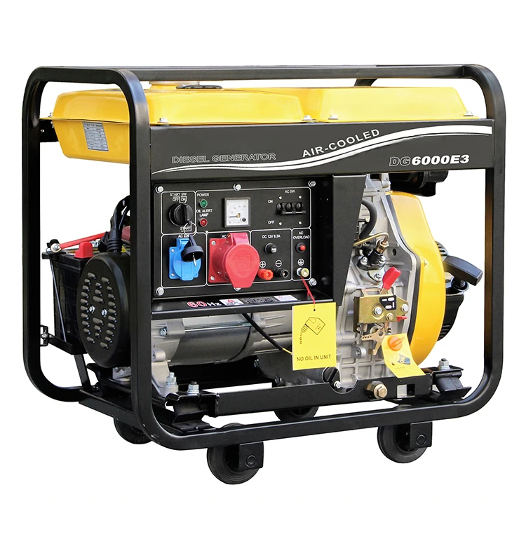 

hot selling 5KW 5KVA 50hz electric start single phase diese l generator European plug