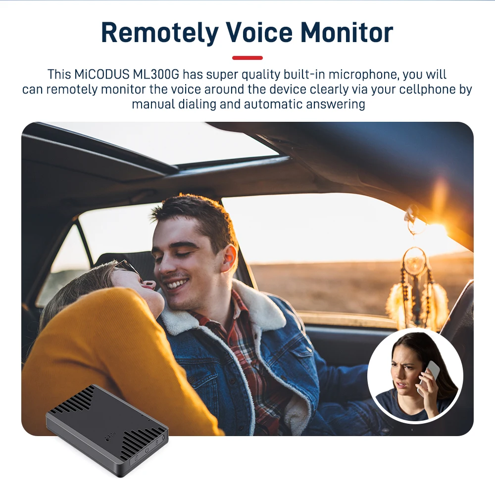 MiCODUS 4G GPS Tracker ML300G 2500mAh Type-C Magnetic For Car