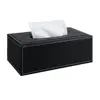 NEW Black Leather Tissue Box Holder Cover Dispenser Grey Toilet Bathroom Home Fancy Design 2