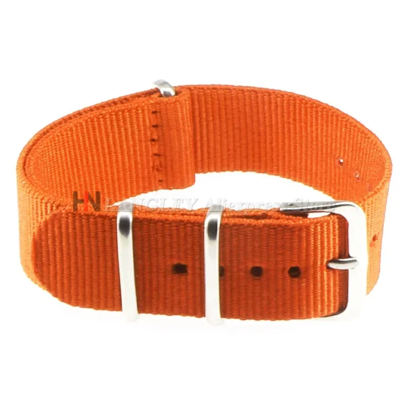 Nylon Army Sports Black Watch Strap - Fabric Band with Buckle