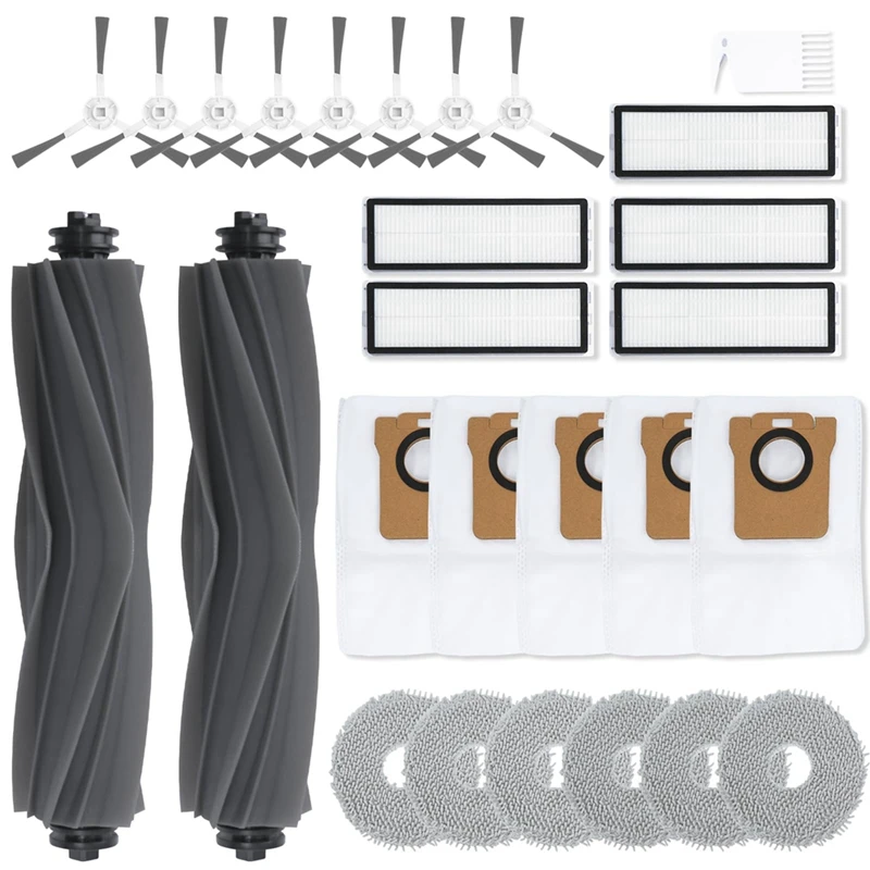 

Запчасти для пылесоса Dreame L20 Ultra/L30 Ultra, основная боковая щетка, фильтр НЕРА, тряпичная швабра, мешки для пыли