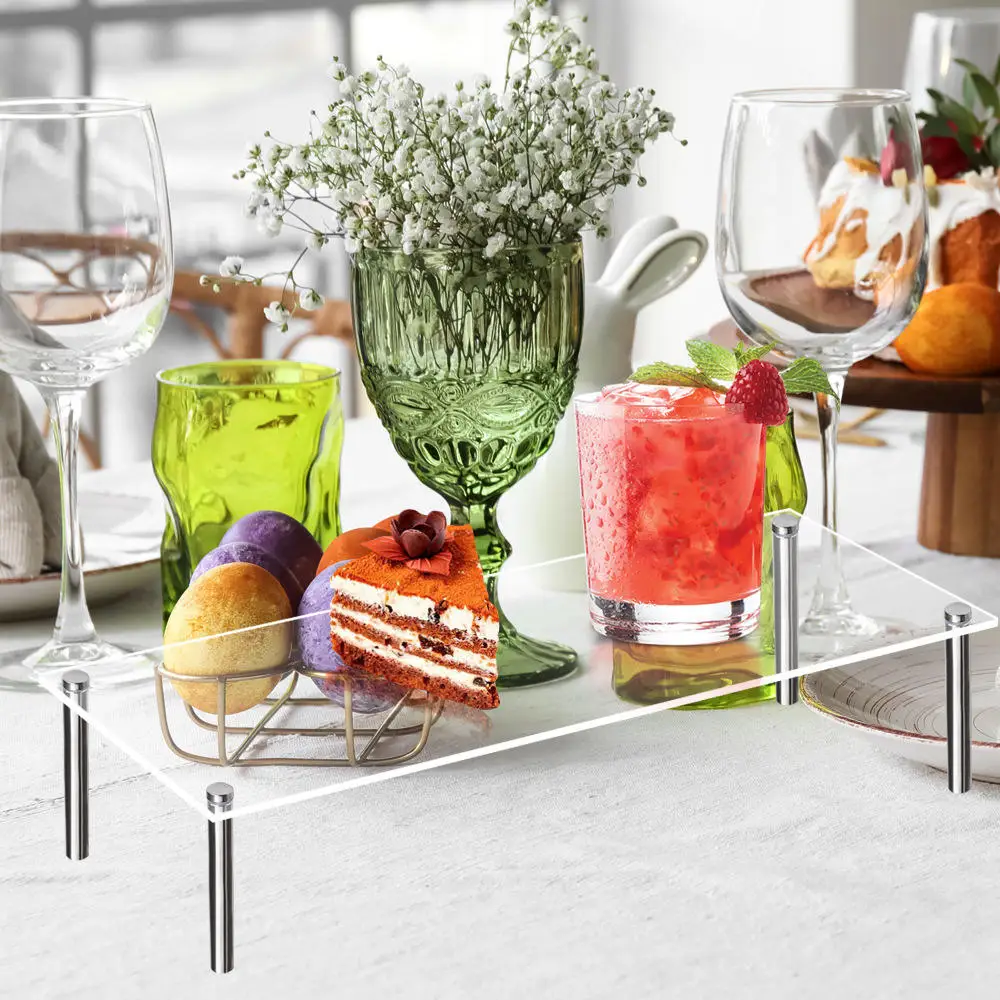 Clear Acrylic Cupcake Stand Handicraft Display Stand Wedding Birthday Place Setting