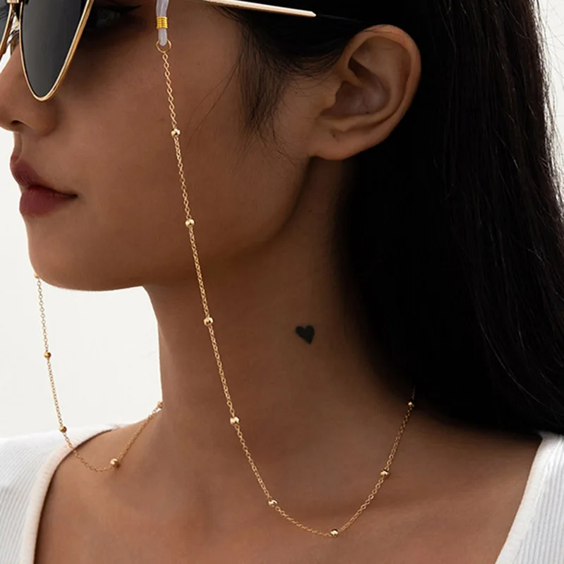 2024 Cool Black Snake Chain for Glasses Mask Lanyard Women Men Soft Smooth Sunglasses Chains Eyewear Cord Neck Straps Gift 5