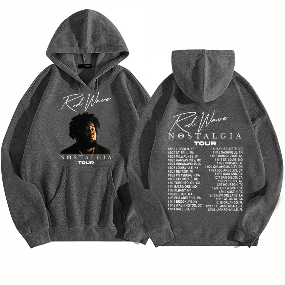 Rod Wave Tour Nostalgia Hoodie Man Woman Harajuku Pullover Tops Streetwear Fans Gift