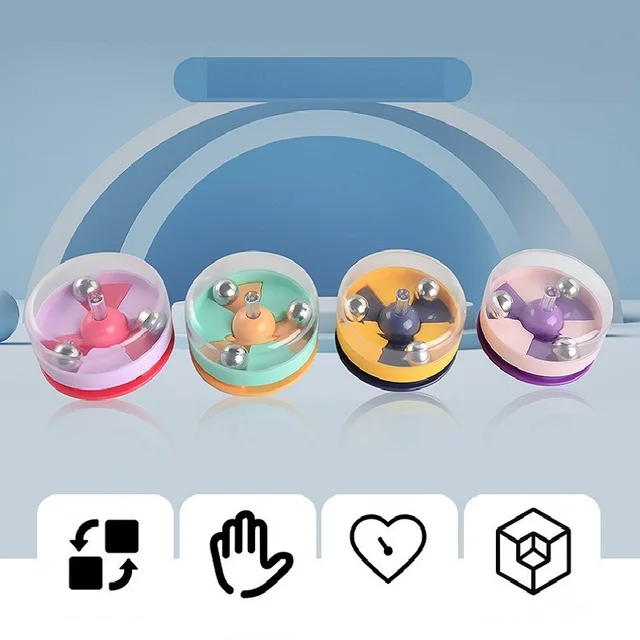 Creative Decompression Running Bead Ball Disc Spinner PressTo rotate Vent Relieve Stress  Desk Toys Office Kids Fidget Toys 5