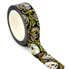 1PC 10M Decorative Gold Foil Skull Halloween Washi Tape Kawaii Scrapbooking Diary Adhesive Masking Tape Journaling Stationery 2