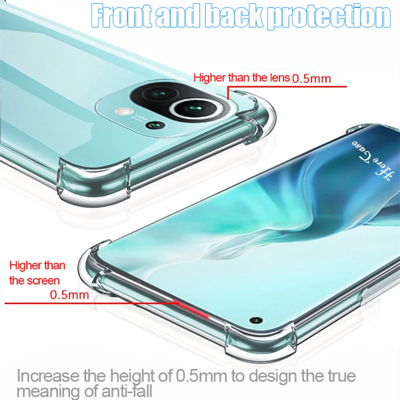 Luxury Shockproof Clear Silicone Phone Case - Enhanced Back Cover Protection