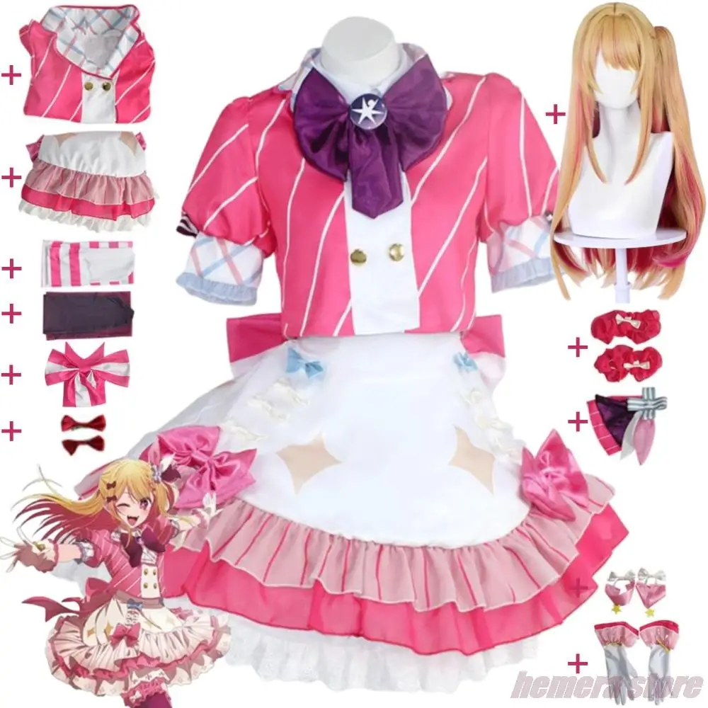 Anime Hoshino Rubii Ruby Tendoji Sarinav Oshi No Ko Loro Idol'S Children Cosplay Costume Parrucca Sexy Woman Dress Halloween Suit
