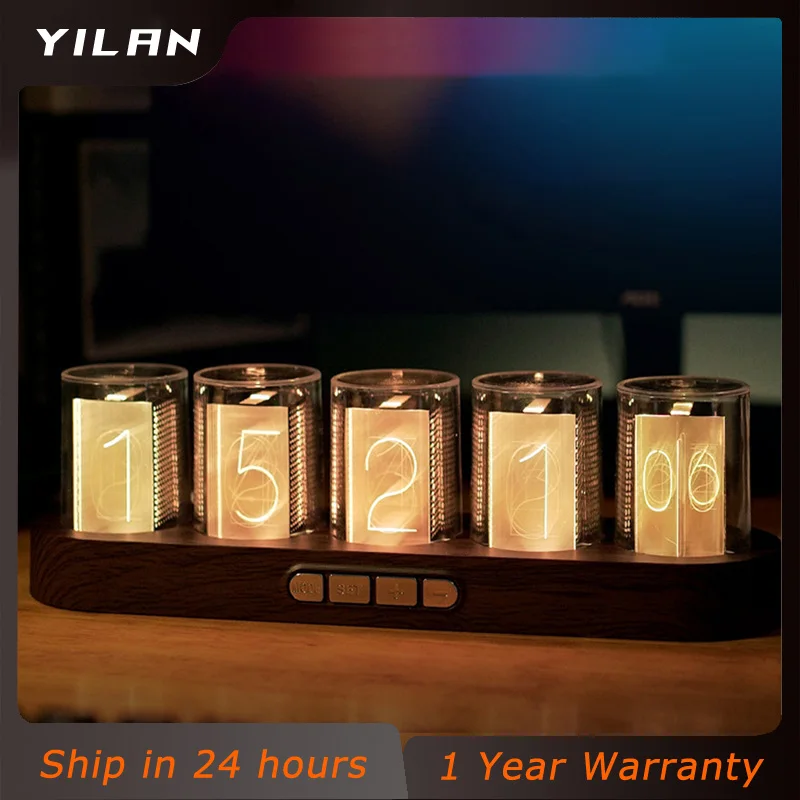 Luxury-Led-Electronic-Cyberpunk-Clock-Light-Novelty-Lighting-Desktop ...