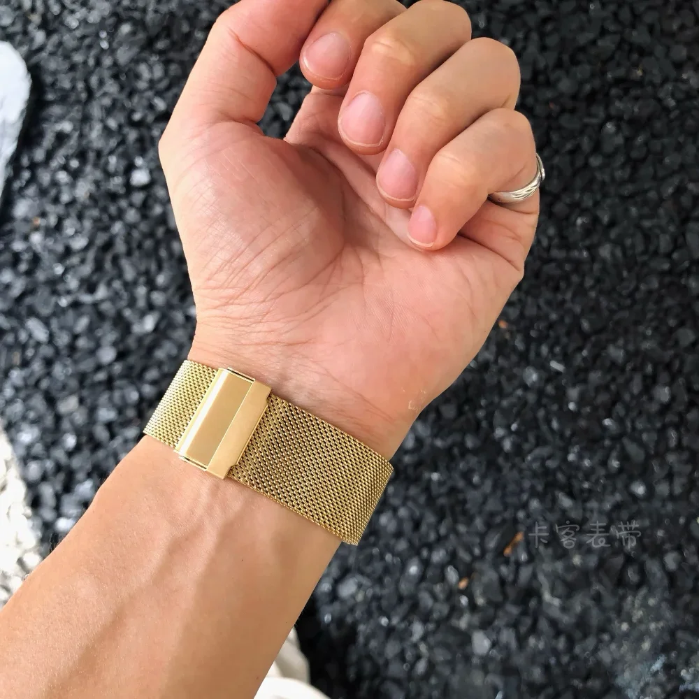 Elegant Milanese Metal Bracelet, 20mm or 22mm,