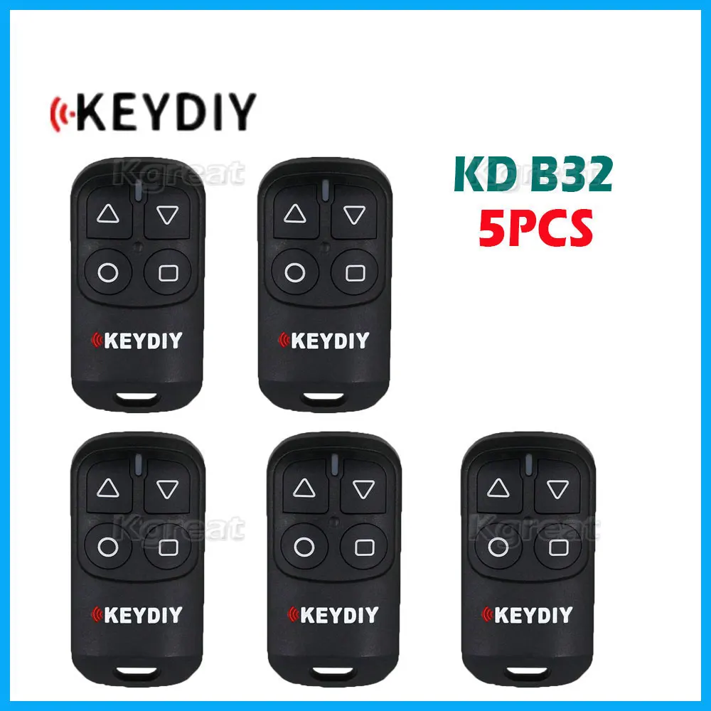 

5pcs KEYDIY KD B32 General Garage Door Remote Key 4 Buttons for KD900 URG200 KD-X2/KD MINI KD200 MINI Remote Key Programmer