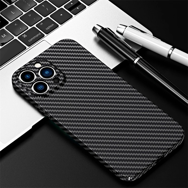 Slim Carbon Fiber Matte Hard PC Protective Phone Case