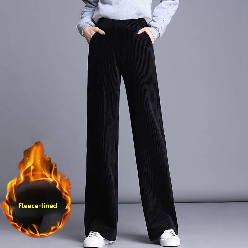 Natural waist black [fleece-lined style]