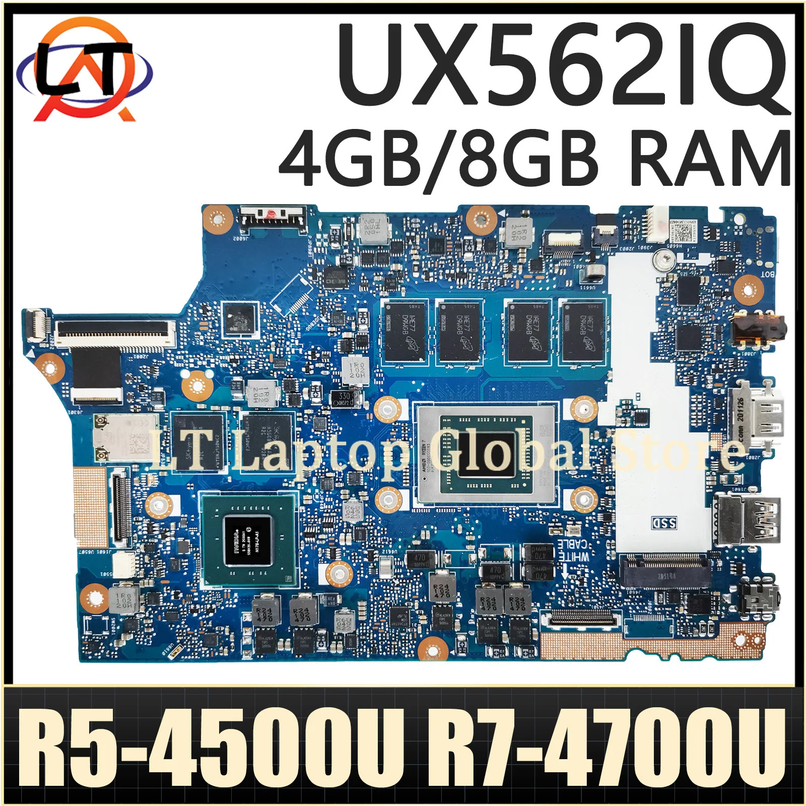 Ноутбук LT UX562IQ Материнская плата ASUS ZenBook Flip 15 дюймов UX562I UX562 Q507IQ материнская плата со стандартом памяти 8 ГБ/16 ГБ-ОЗУ V2G