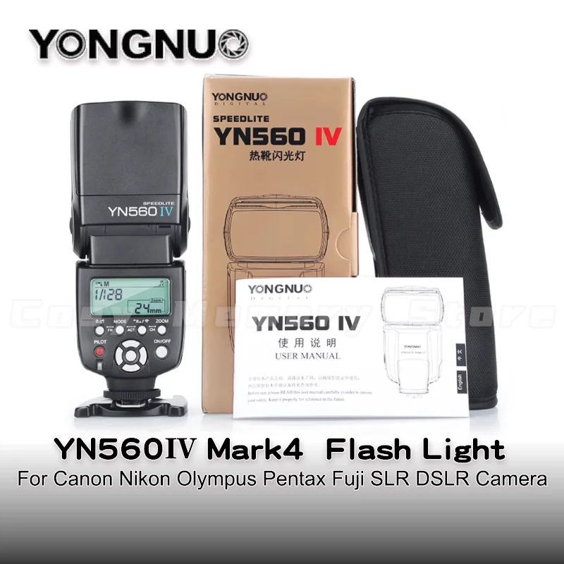 Беспроводная вспышка Yongnuo YN560IV Speedlite 2,4G для цифровой зеркальной камеры Canon Nikon Sony Pentax Olympus Fuji