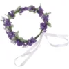 Flower Crown Green Wedding Hair Accessories Bridal Floral Headband Violet Headpiece 1