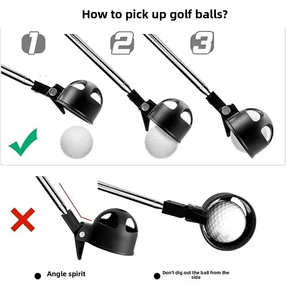 Retractable Golf Ball Retriever – Stainless Steel Pickup Tool 5