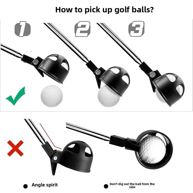 Retractable Golf Ball Retriever – Stainless Steel Pickup Tool 5