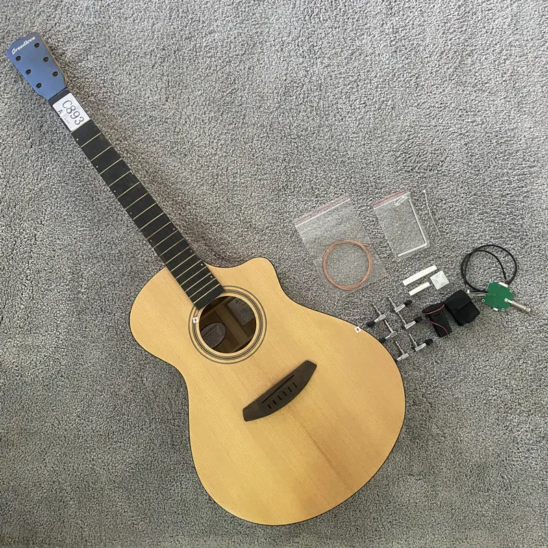 

Original Breedlove 40 inch Electric And Acoustic Guitar All Solid Spruce With Rotten Maple Body With Hardwares Unfinished
