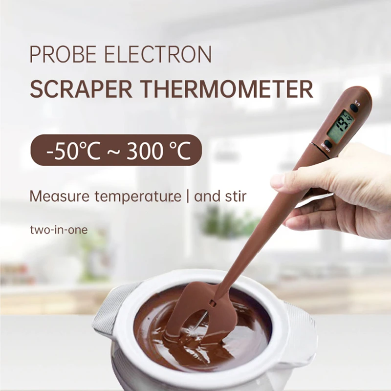 Chocolate Scraper Digital Spatula with Thermometer 2 in1 Baking