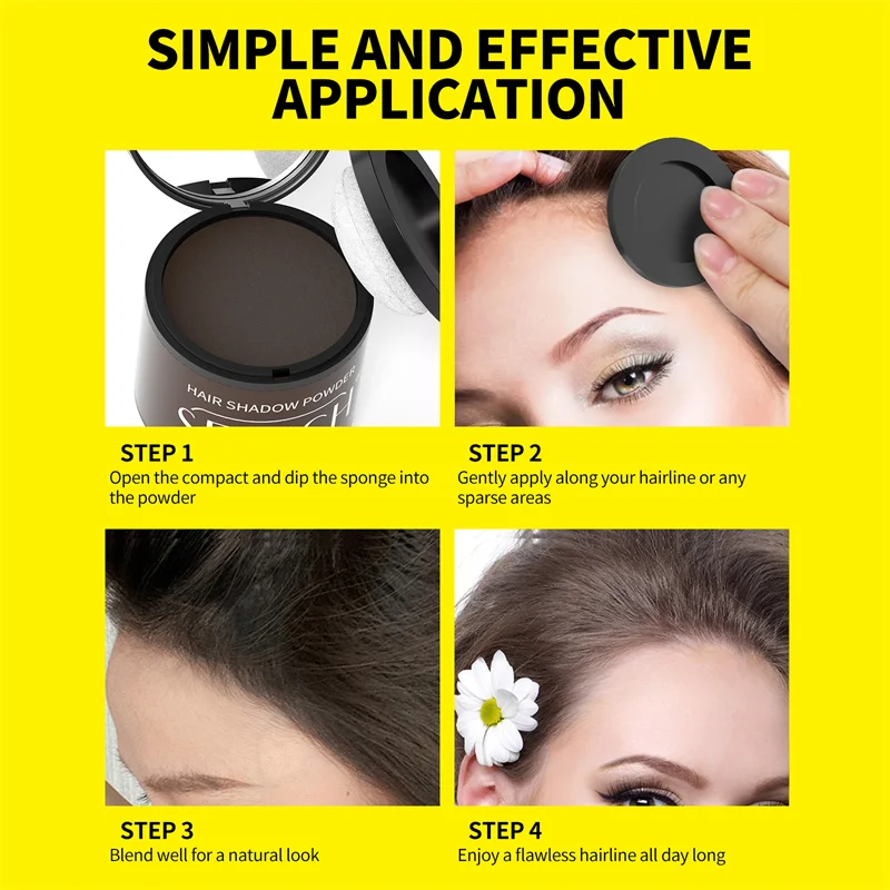 Hairline Powder Sevich 10g Hairline Powder Hair Fiber Powder Capillary Filling Hair Shadow Waterproof Hairline Edge Control Makeup Concealer