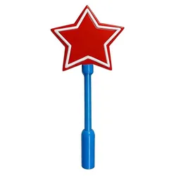 Enchanting 3D Printed Tap - to - Pay Star Wand with Credit Card Holder (Red)