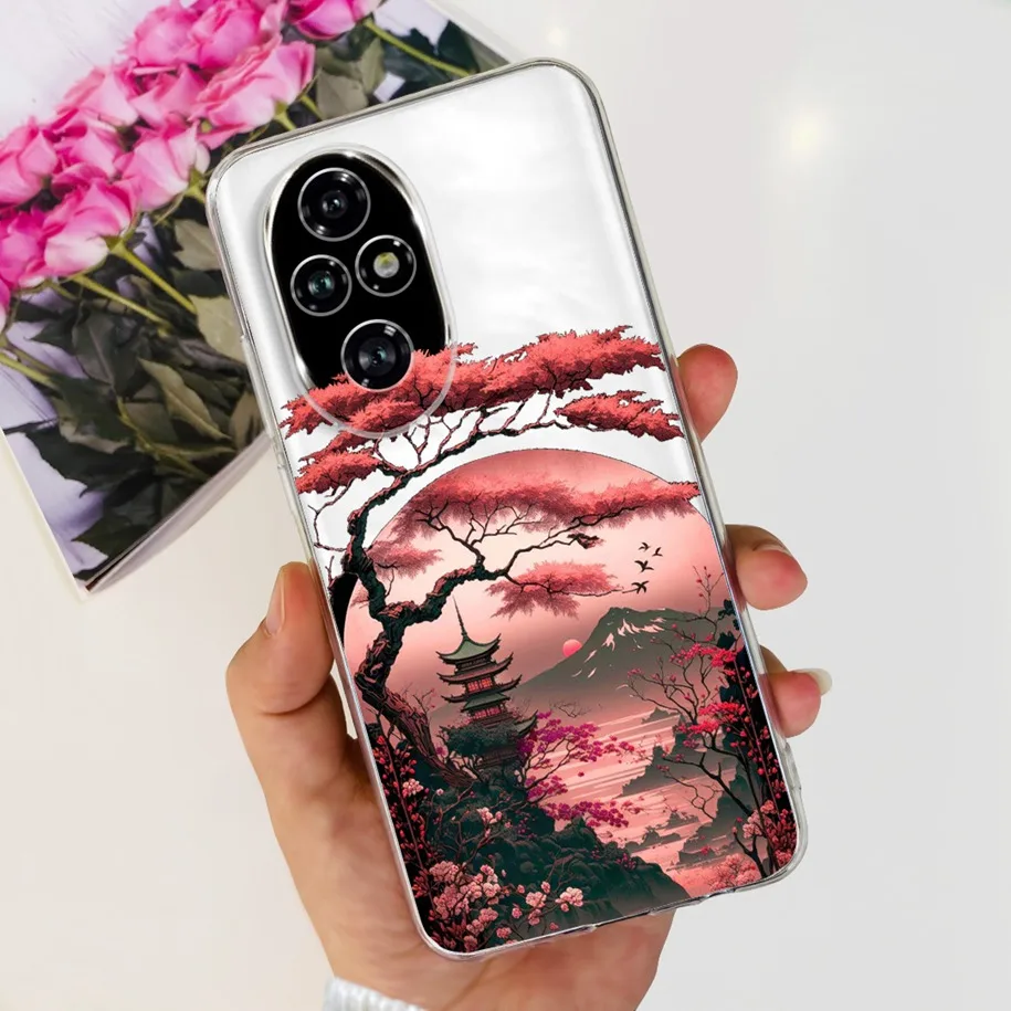 Clear Tulip Flower Soft Silicone Phone Case - Fashionable Protective Cover
