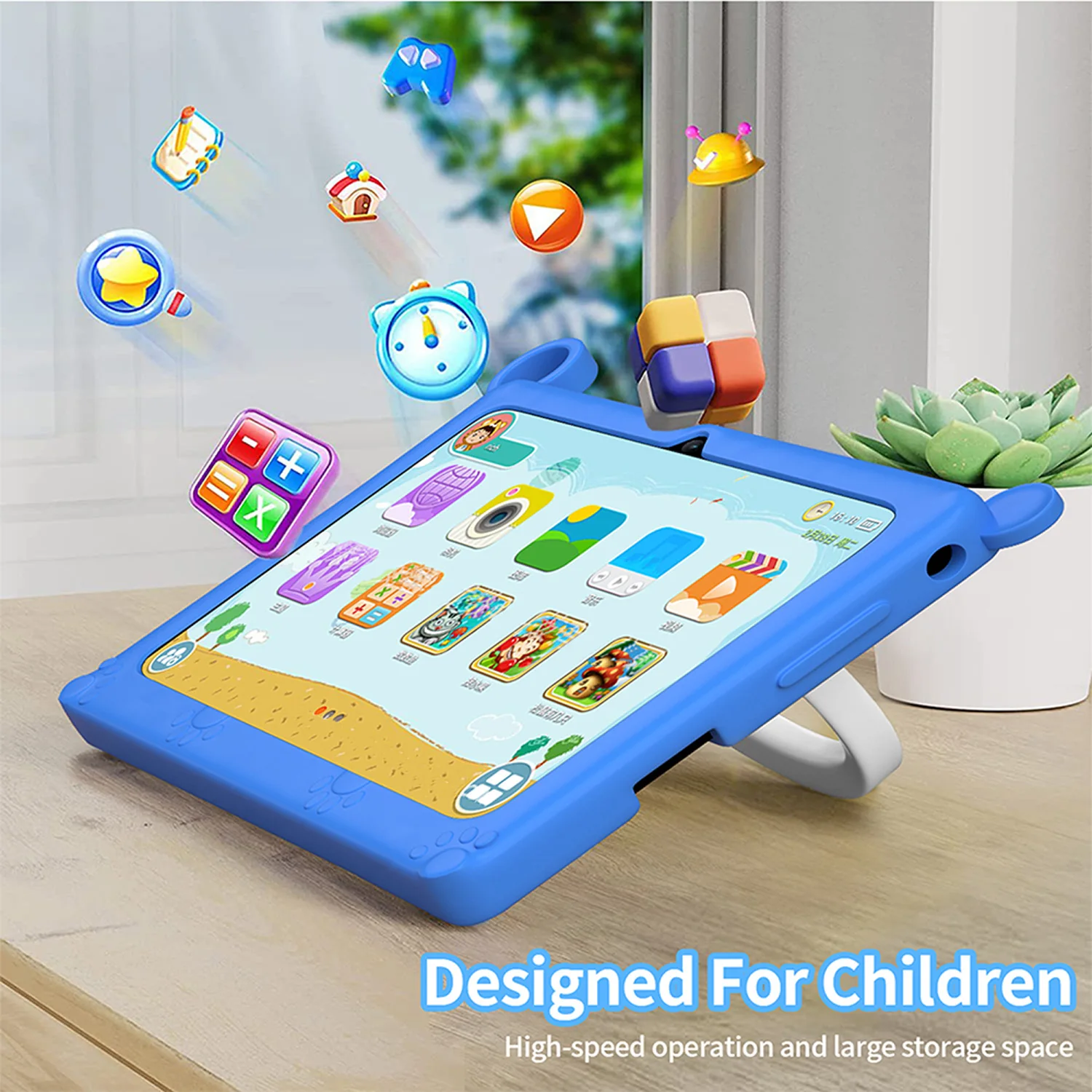 New 7 Inch WiFi Kids Tablets Cartoon Pattern Quad Core 4GB RAM 64GB ROM Android Learning Education Games Tablet Children's Gifts 4