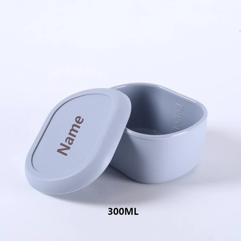 Food-Grade Silicone Lunch Box Microwave-Safe Storage Container Free Name Printing Surprise Gift