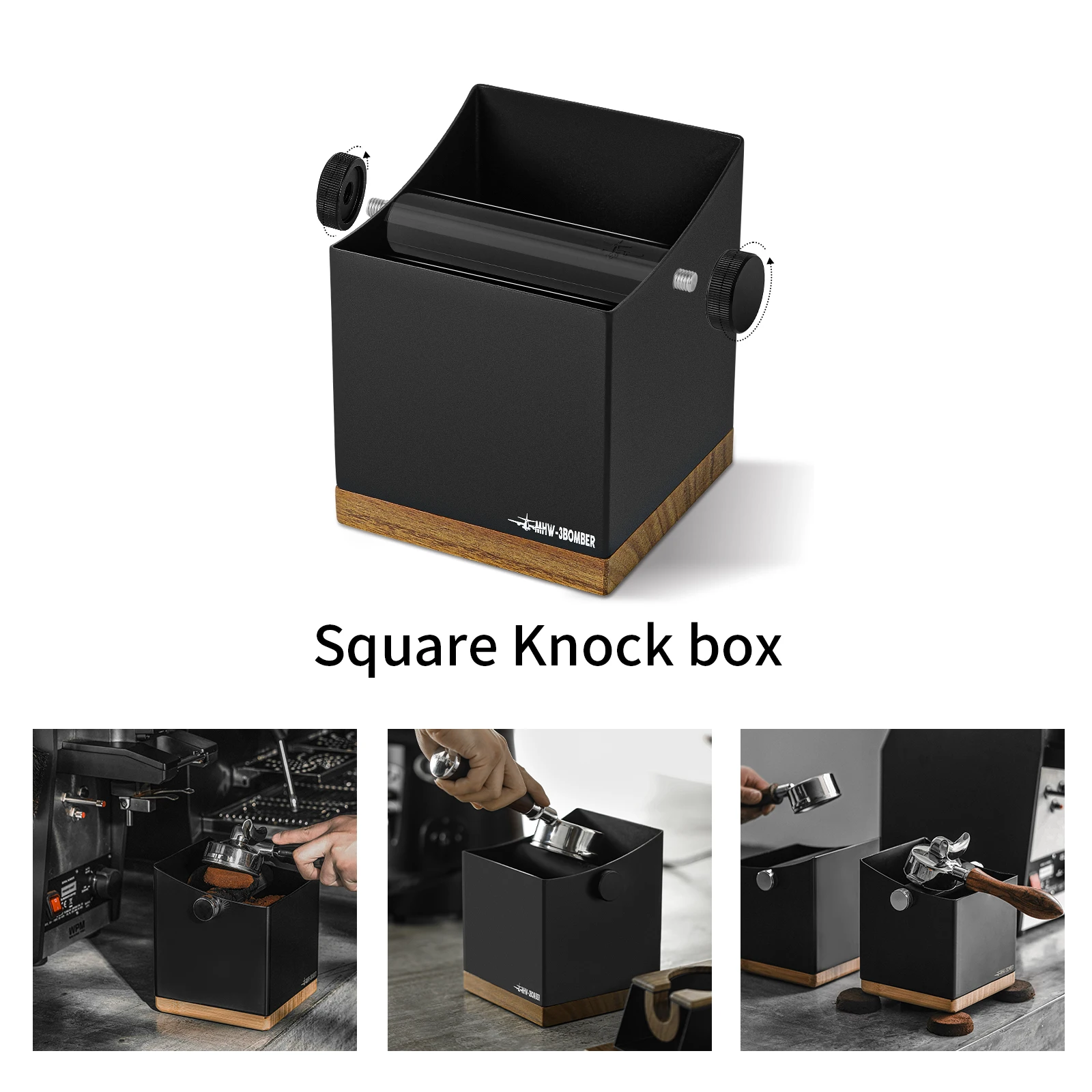 MHW3BOMBER25LHighCapacityCoffeeKnockBoxforCafeBar