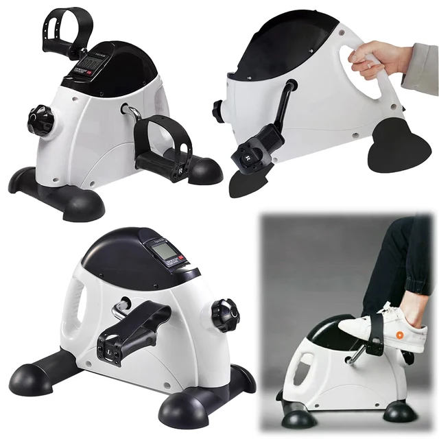 Mini Exercise Bike Arm and Leg Trainer Adjustable Foot Pedal Exercise Machine LCD Display Portable Pedal Trainer for Home Office 1