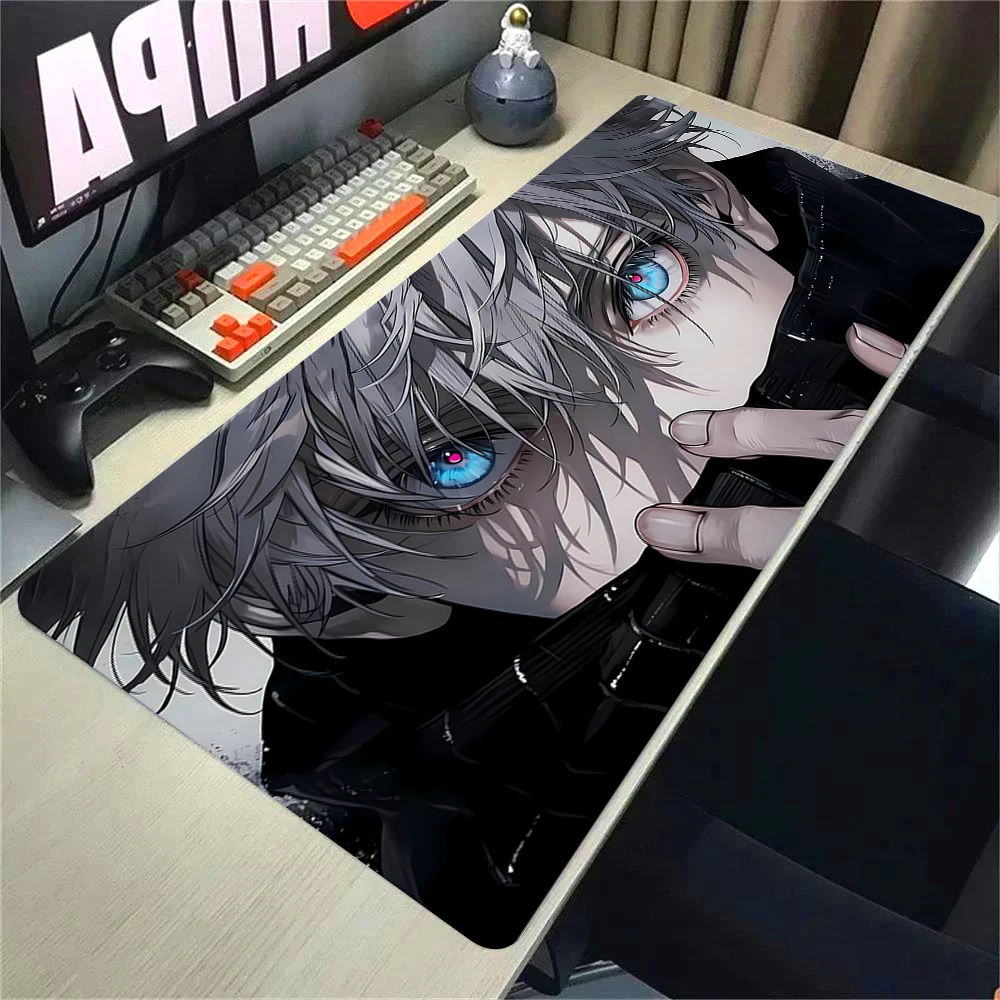 Gaming Mousepad Anime Jujutsu Kaisen Mouse Pad Gojo Satoru Large Gaming Mousepad Gamer Company Keyboard Mouse Mats Computer Desk Mat Big Carpet Mouse Pad Computer Desk Mat Anime Carpets