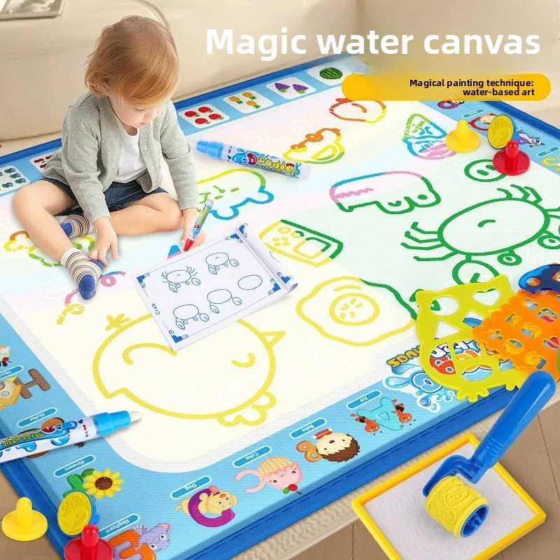 Tavolo da disegno per graffiti su tela magica ad acqua Ripetutamente Doodle Tappeto per pittura ad acqua Tappetino da disegno riutilizzabile Giocattolo per bambini Regalo