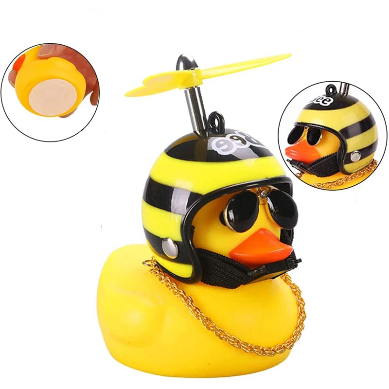 Nette Gummi Ente Spielzeug Kinder Spielzeug Helm Gelb Ente Auto Dekoration  Radfahren Auto Ornamente Zimmer Baby Dusche Bad Spielzeug Kleinkind