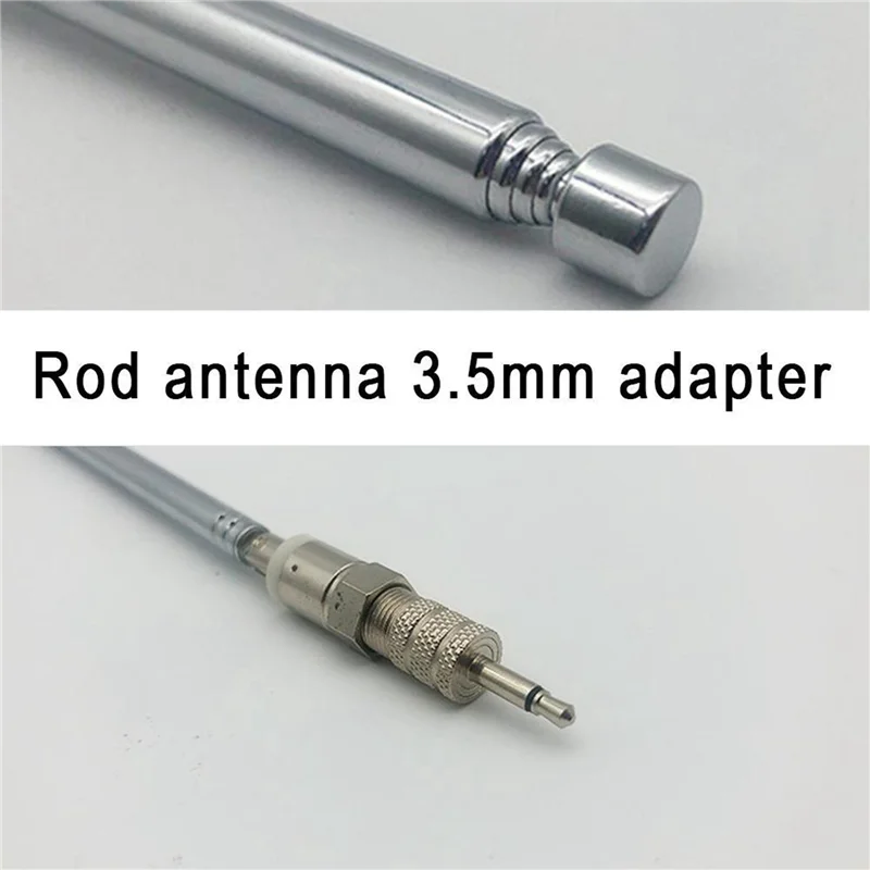 B27B 4X 로드 안테나 3.5Mm 어댑터 FM 라디오 안테나 교체 텔레스코픽 나사 F 유형 남성 플러그 커넥터 AV 스테레오 수신기