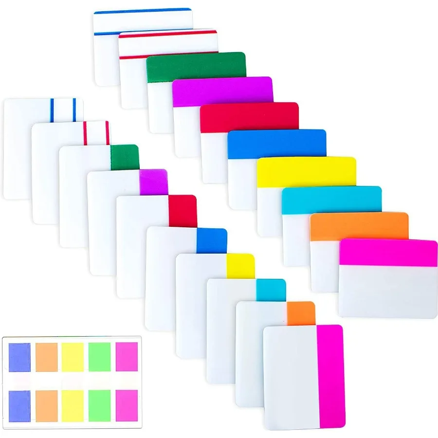 500 Pieces Colorful Writable Sticky Index Tabs