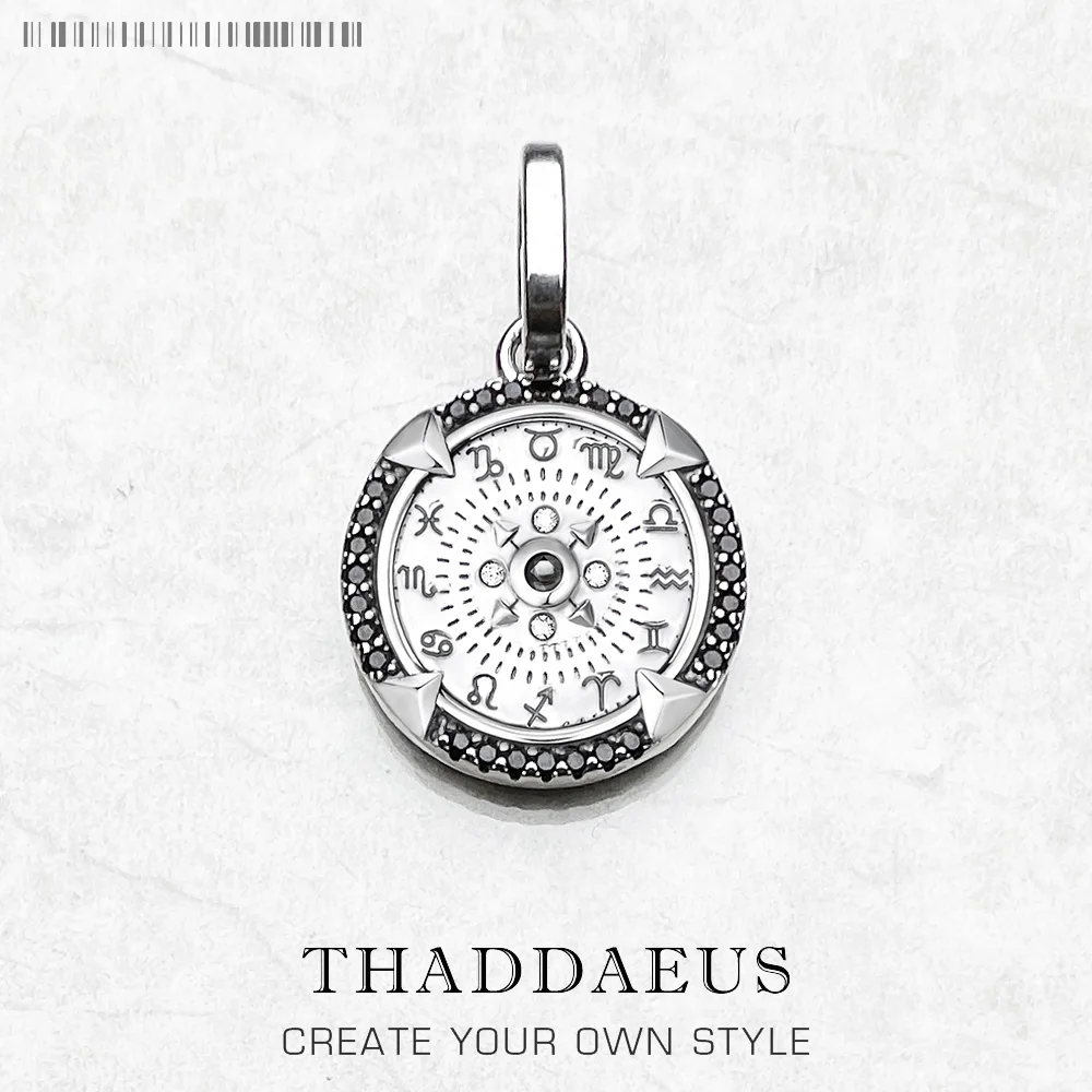 Talisman Pendant Elements of Nature Black Fine Jewelry Europe 925 Sterling Silver Accessories Lucky Gift For Woman Men pendant necklace silver necklace