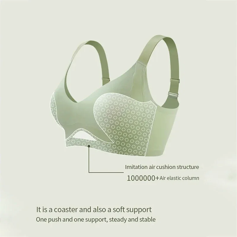 SUJIIN Sexy Plus Size Push Up Bra Seamless Underwear Women Wirefree Lingerie for Ladies Thin Breathable Bralette Intimates MX220
