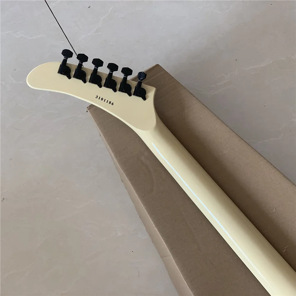 Goose Electric Guitar Finger inlay Cream Yellow Body HH